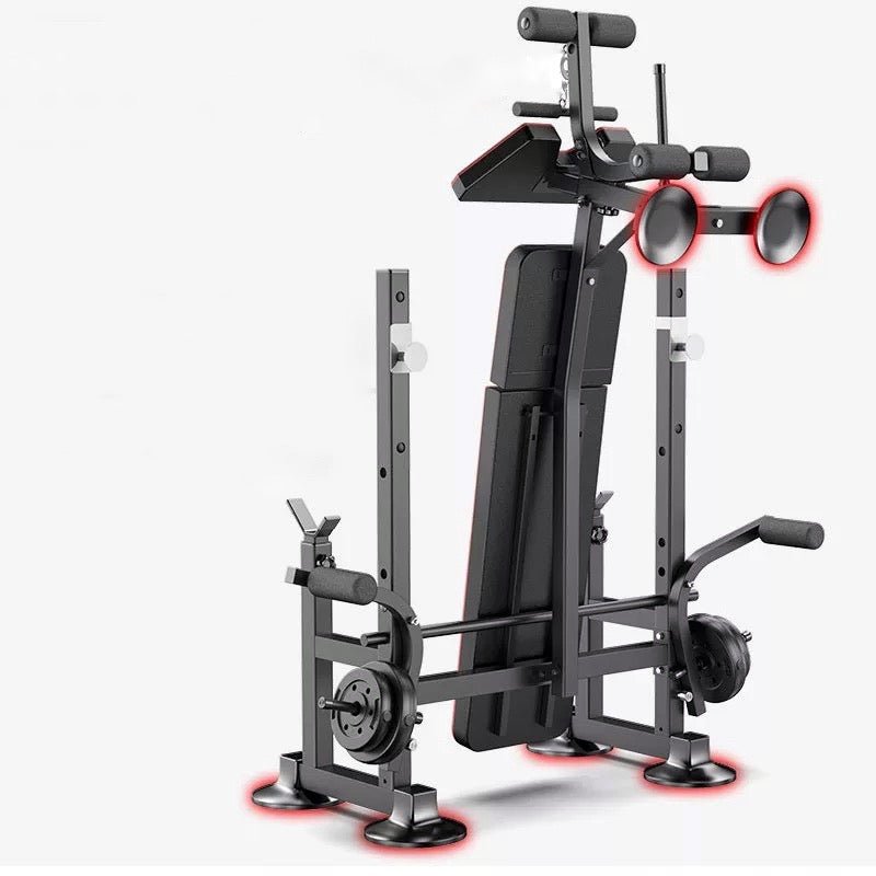 Banco multiestación reclinable para press banca / sentadillas - Fitness Tech