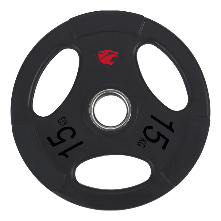 Set van 105 kg Rubber Schijven 3 Handvatten 50 mm Professioneel