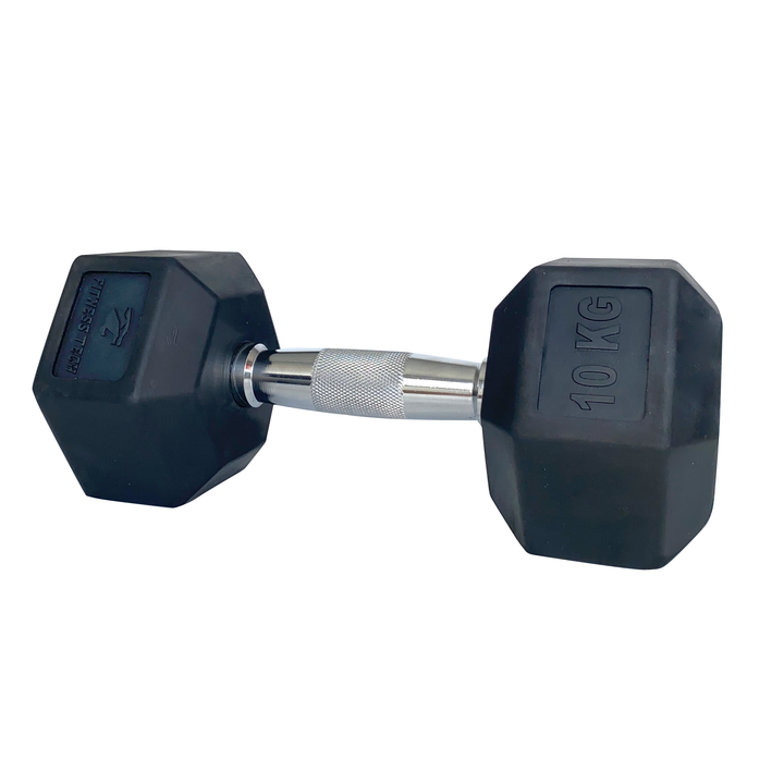 Hexagonale dumbbells SBR  2 Stuks