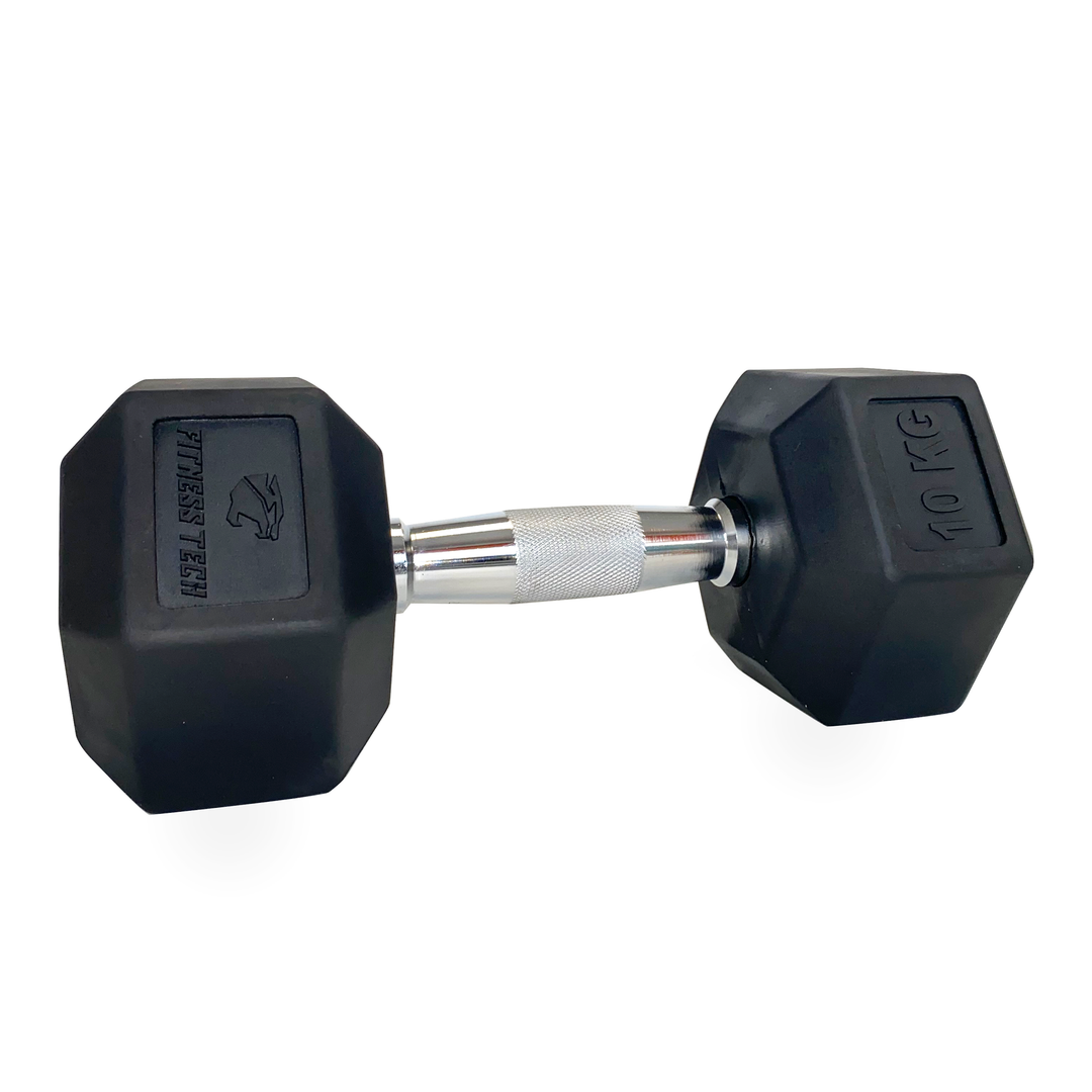 Hexagonale dumbbells SBR  2 Stuks