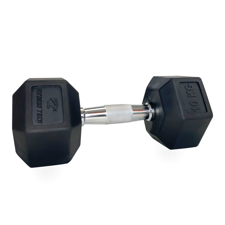 Hexagonale dumbbells SBR  2 Stuks