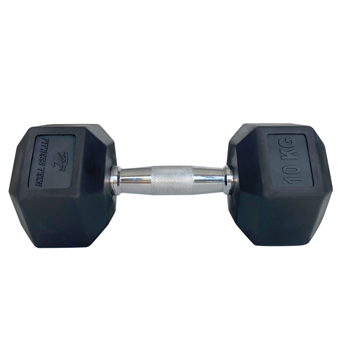 Hexagonale dumbbells SBR  2 Stuks
