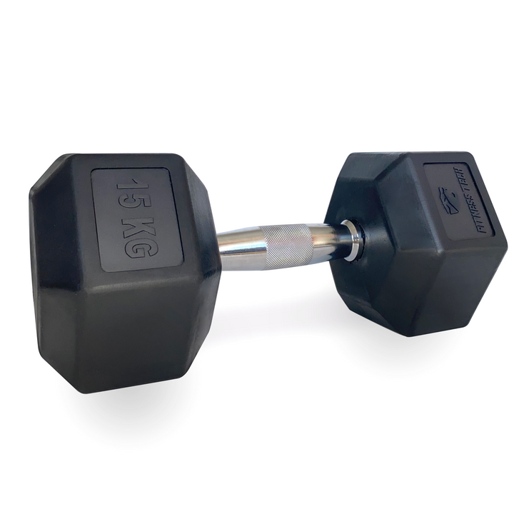 Hexagonale dumbbells SBR  2 Stuks