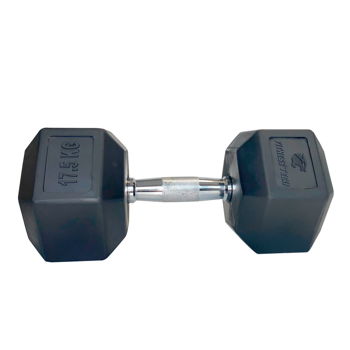 Hexagonale dumbbells SBR  2 Stuks