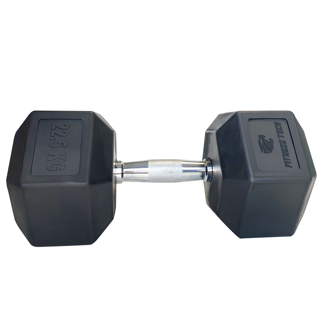 Hexagonale dumbbells SBR  2 Stuks