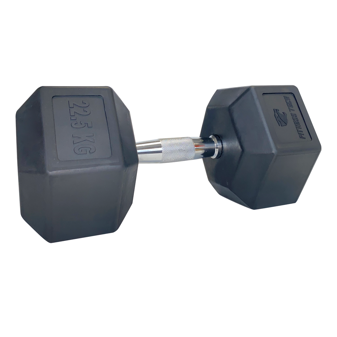 Hexagonale dumbbells SBR  2 Stuks
