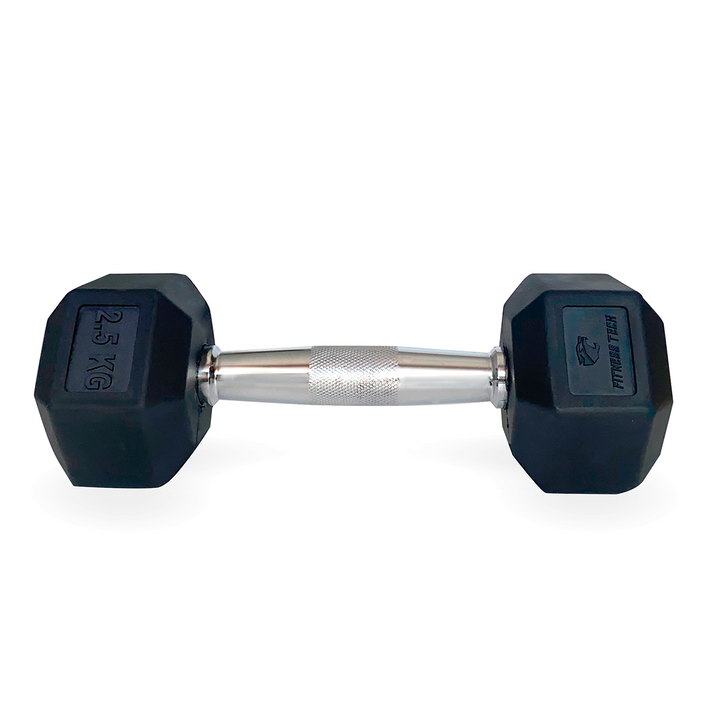 Hexagonale dumbbells SBR  2 Stuks