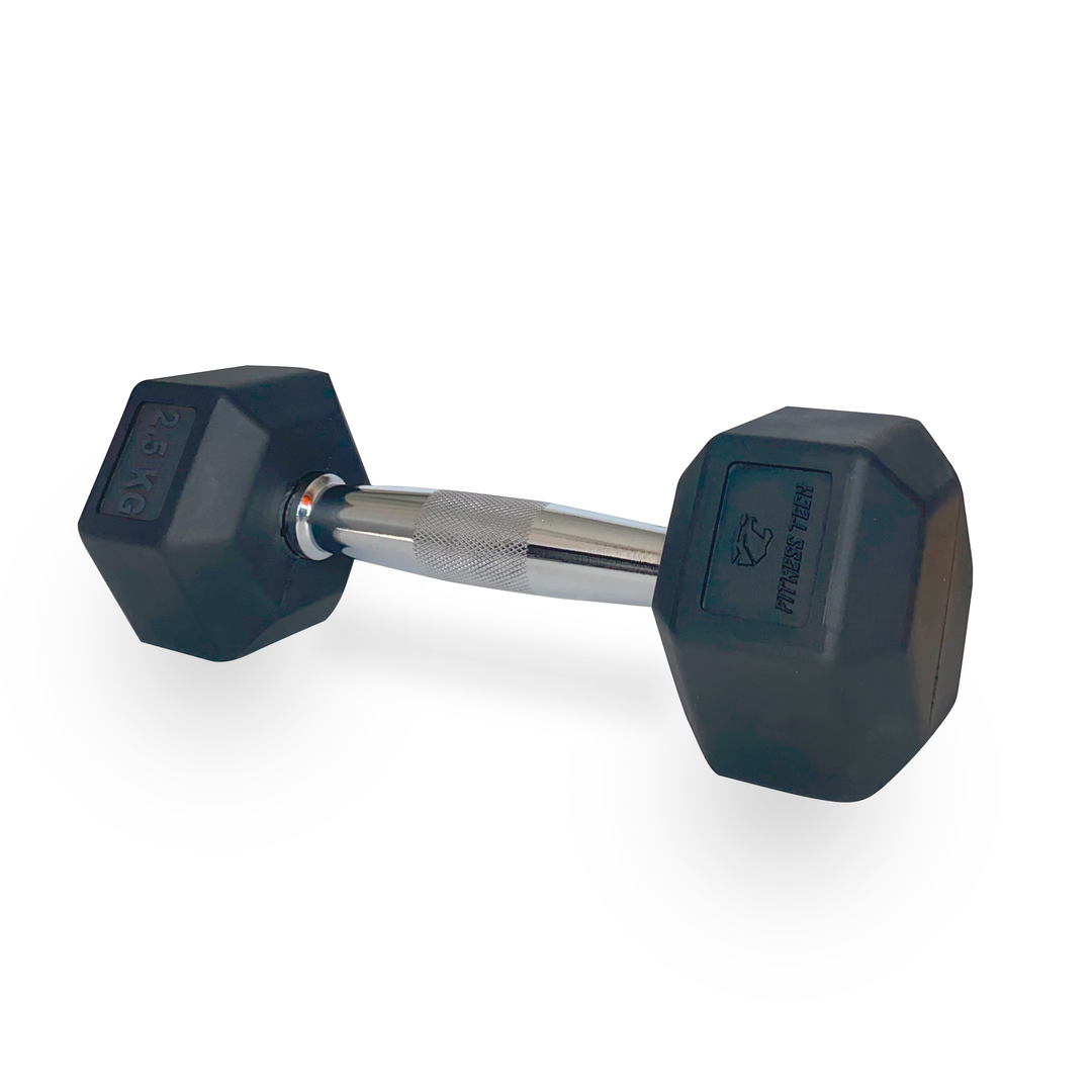 Hexagonale dumbbells SBR  2 Stuks