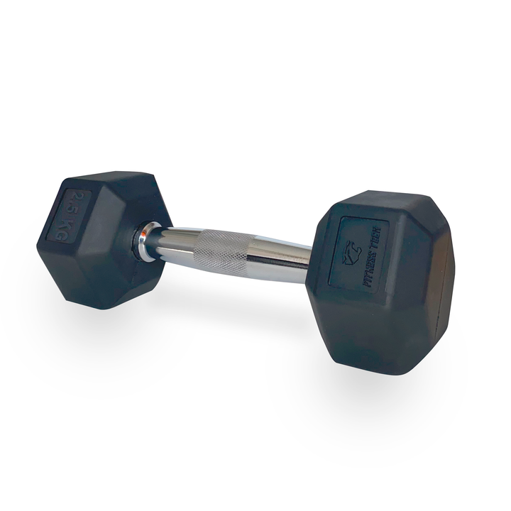 Hexagonale dumbbells SBR  2 Stuks