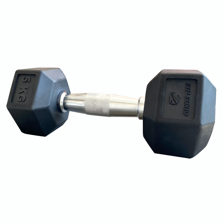 Hexagonale dumbbells SBR  2 Stuks