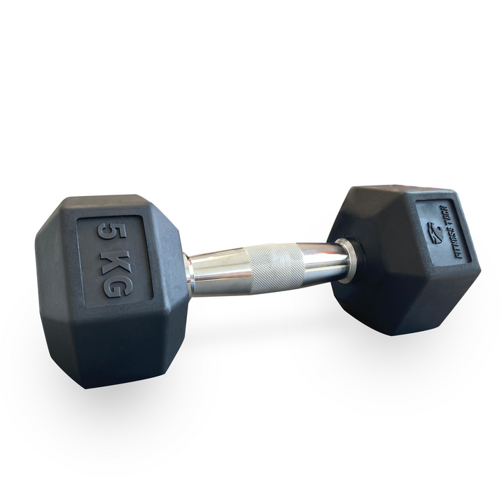 Hexagonale dumbbells SBR  2 Stuks