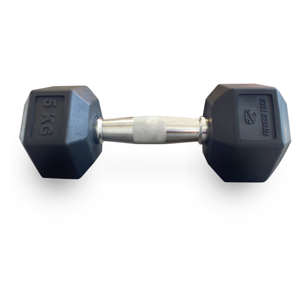 Hexagonale dumbbells SBR  2 Stuks