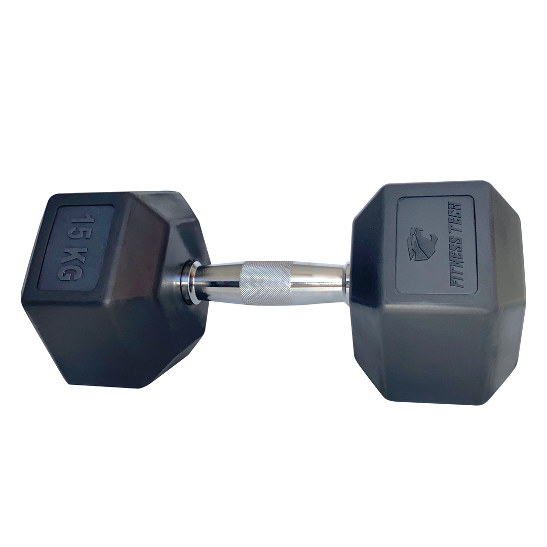 Hexagonale dumbbells SBR  2 Stuks