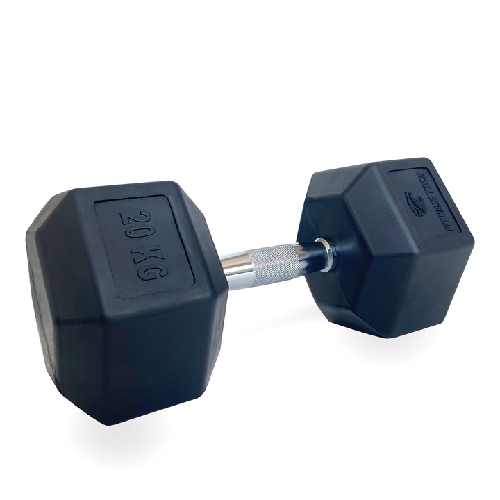 Hexagonale dumbbells SBR  2 Stuks