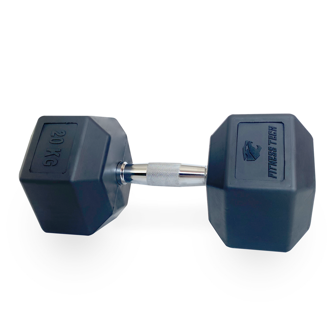 Hexagonale dumbbells SBR  2 Stuks