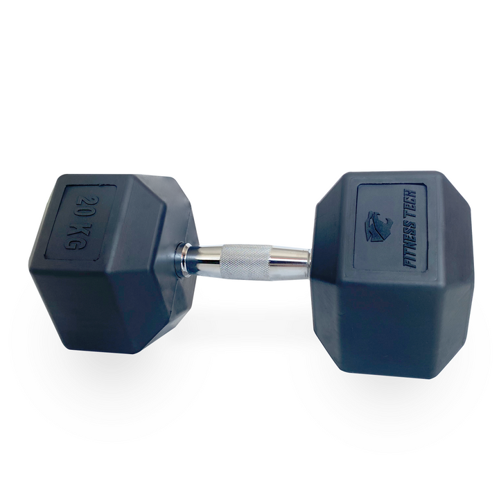 Hexagonale dumbbells SBR  2 Stuks