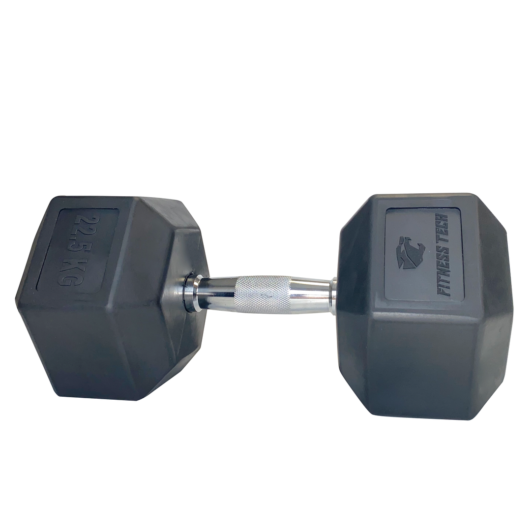 Hexagonale dumbbells SBR  2 Stuks