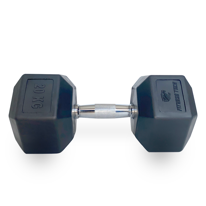 Hexagonale dumbbells SBR  2 Stuks