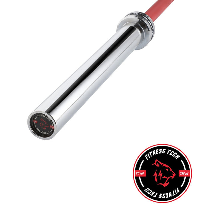 Olympische Stang 2.2M * 50MM 4 Lageringen Rood 365kg