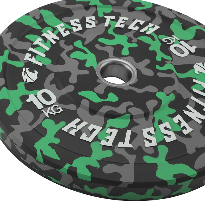 Set van 150kg Disco Bumper Plate Camouflage Vlekken Hoge Weerstand