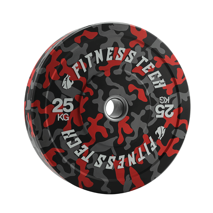 Set van 150kg Disco Bumper Plate Camouflage Vlekken Hoge Weerstand