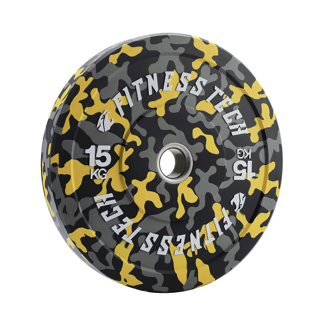 Set van 150kg Disco Bumper Plate Camouflage Vlekken Hoge Weerstand