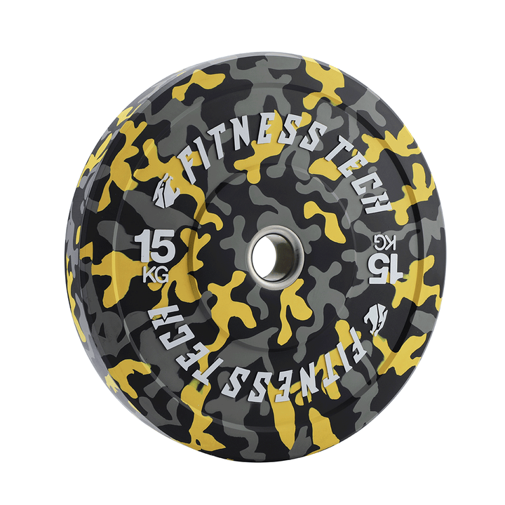 Set van 150kg Disco Bumper Plate Camouflage Vlekken Hoge Weerstand
