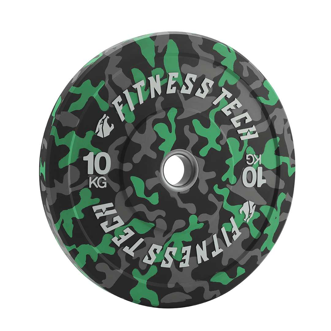 Set van 150kg Disco Bumper Plate Camouflage Vlekken Hoge Weerstand
