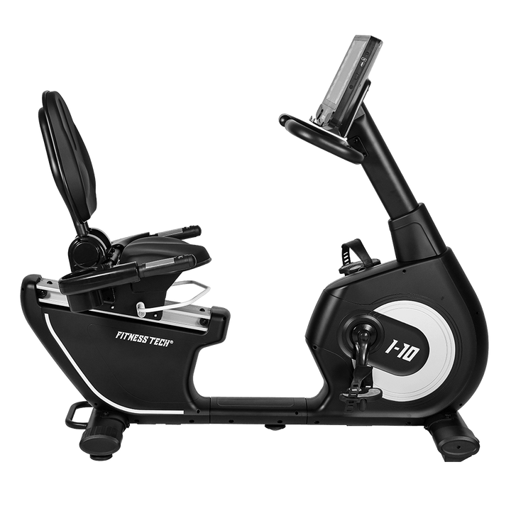 Bicicleta estática reclinada I-10 vista lateral
