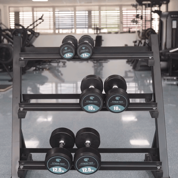 Set mancuernero | Mancuernas redondas | Fitness Tech