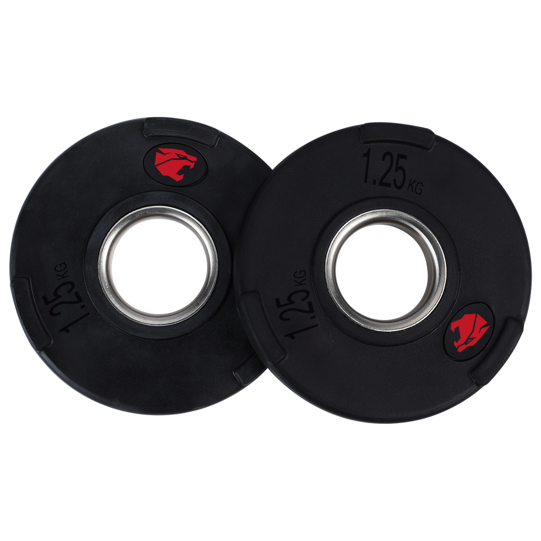 Set van 105 kg Rubber Schijven 3 Handvatten 50 mm Professioneel