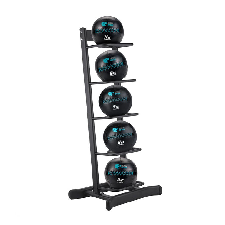 Set 5 Wall Balls (3–14 kg) + Rack