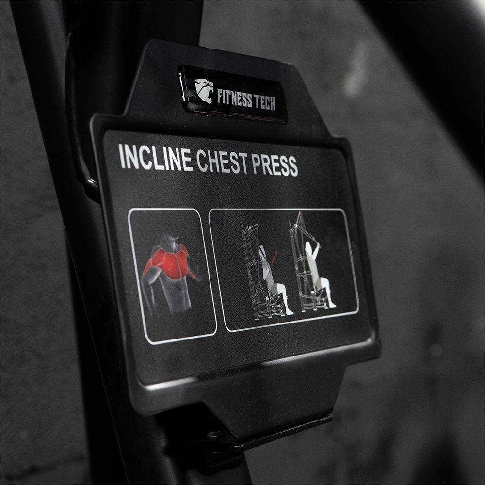Press de Pecho Inclinado Isolateral | Máquina de Palanca - Pro Tech Series placa