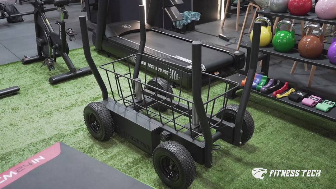 Sled de traction avec résistance magnétique et roues