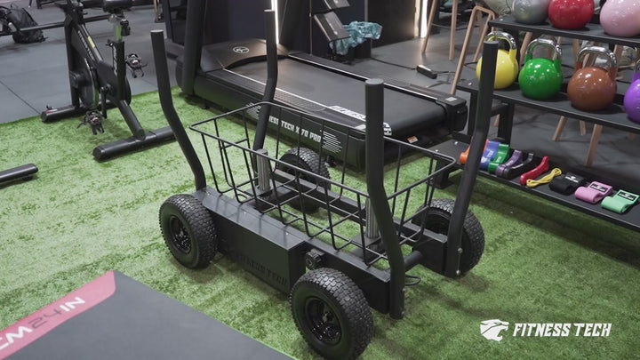 Sled de traction avec résistance magnétique et roues