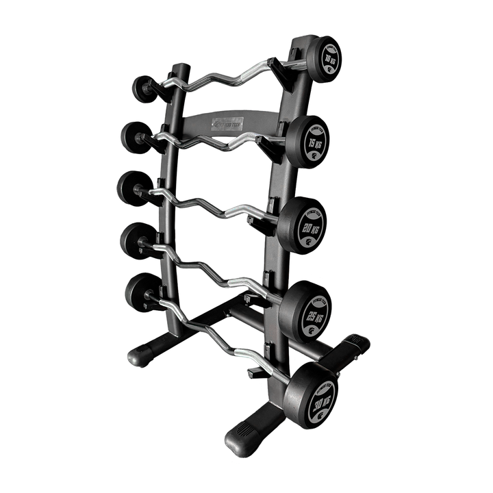 Set Barres Curls Préchargées avec Rack 10 à 30kg