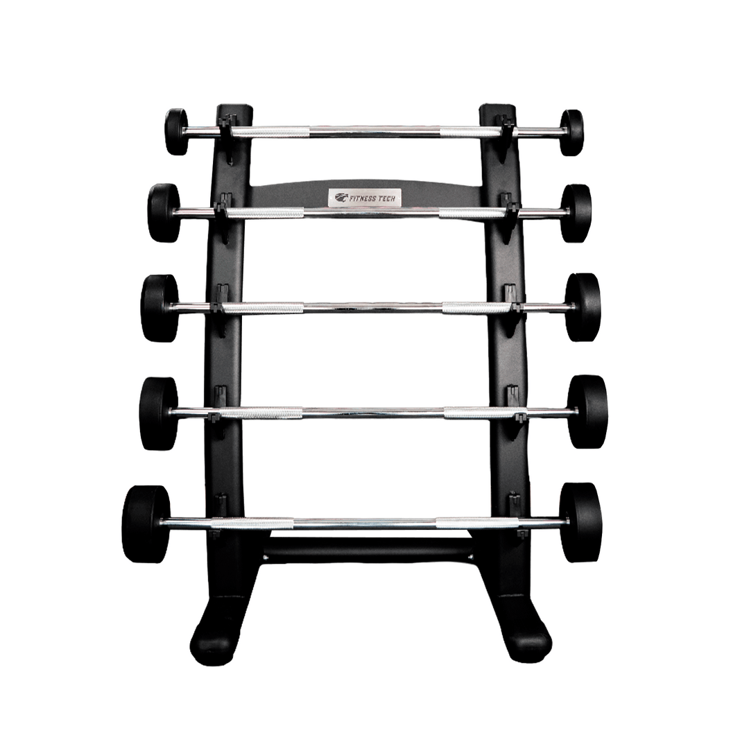 Set de barres droites prechargées avec rack | De 10 à 30 kg