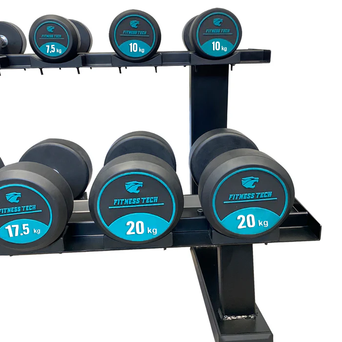SET d'haltères ronds et rack