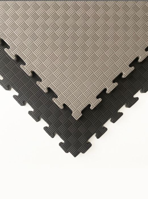 Tatami Professionele Puzzel 100x100x4 cm Zwart en Grijs